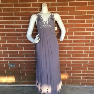 Free People Adella Maxi Dress NWT Slate Size XS